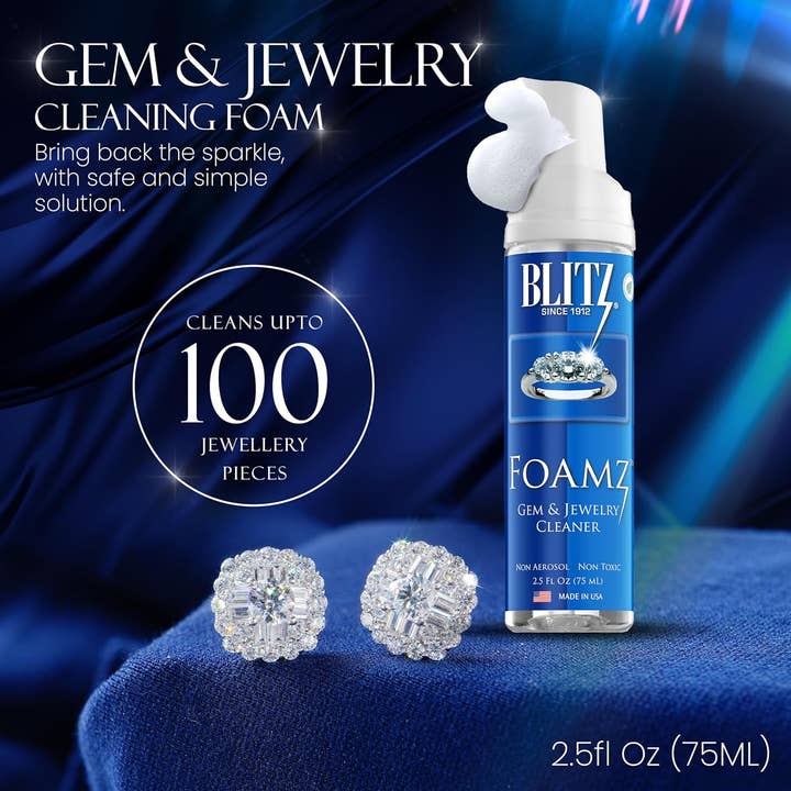 Blitz Foamz Gem & Jewelry Cleaning Foam 2.5oz for wholesale by Health Life NY
