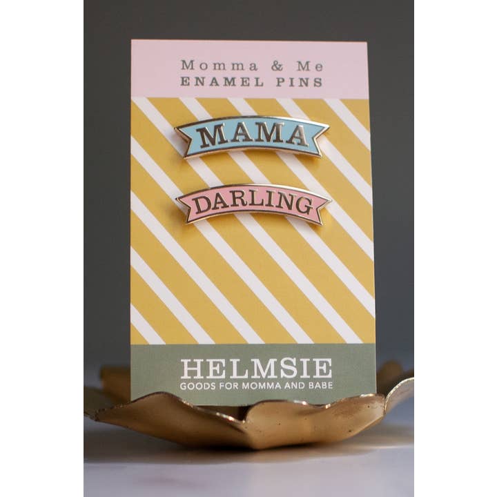 Mama and Darling Enamel Pin Set for wholesale by Helmsie