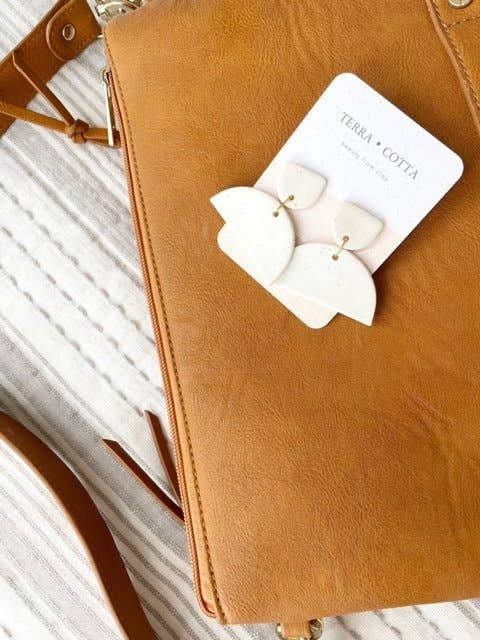 Terra•Cotta - Vendita all'ingrosso Orecchini a bottone - Rowan In Bianco0