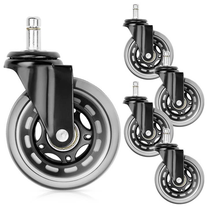 Stoelwielen Rubber 7,5 cm / 10 mm 5 stuks voor wholesale door Vilde