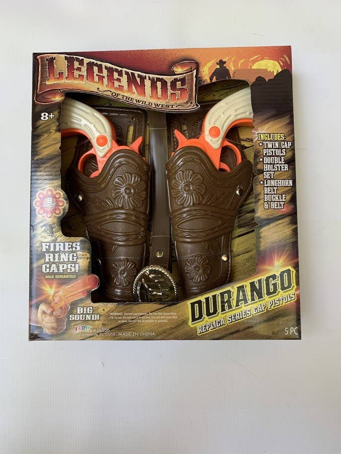 GonherCapGuns.com - Wholesale Classic Toy - Kids - Legends of the Wild West Durango Double Cap Gun & Holster