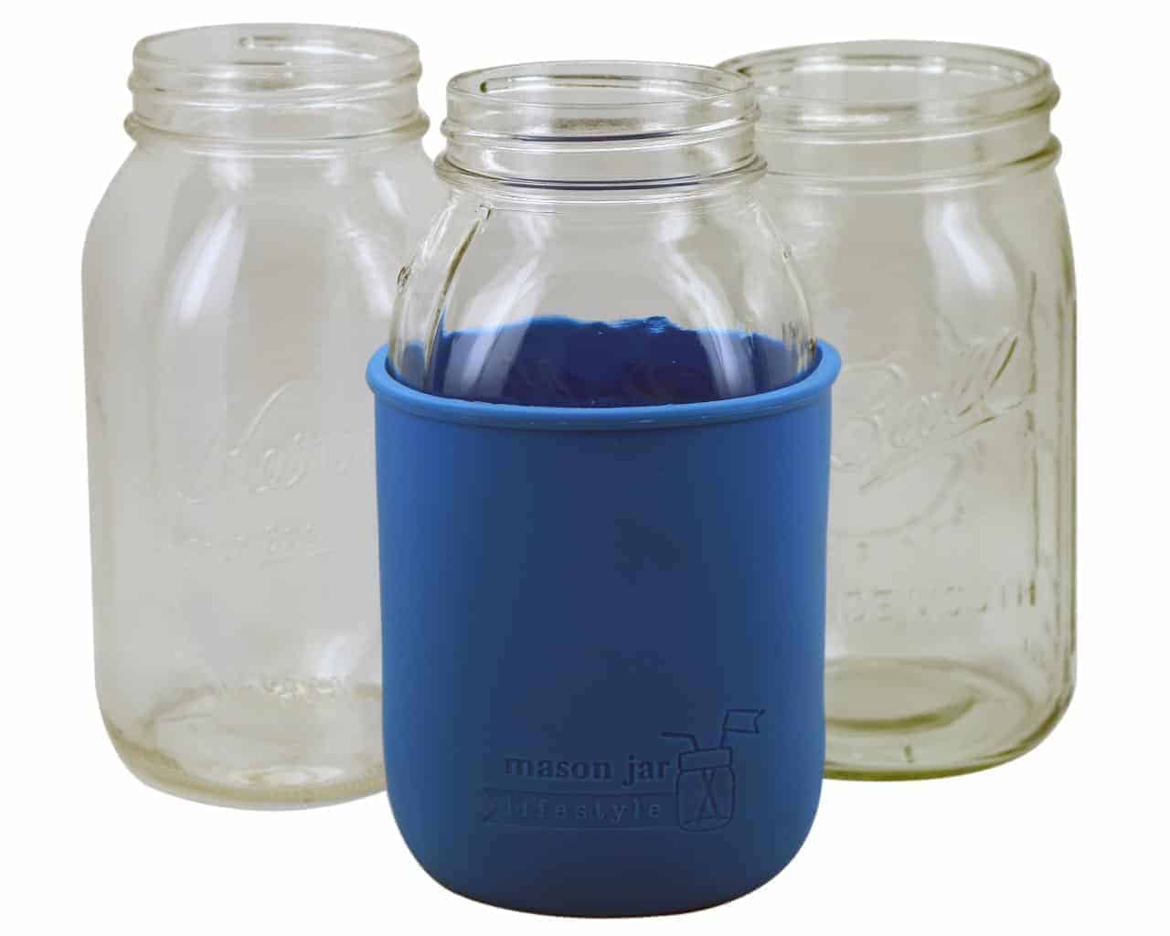 Mason Jar Lifestyle - Vente Housses de boisson - Manchon en silicone pour bocaux Mason de 32 oz (quart).17