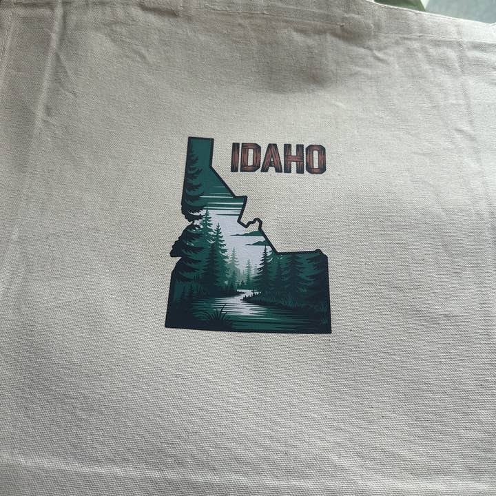Heavy canvas tote Idaho for wholesale by Eclectic Ramshackle