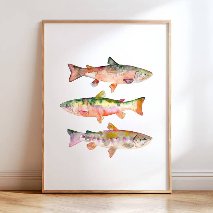 3 Trout No. 1 for wholesale by Snoogs & Wilde Art