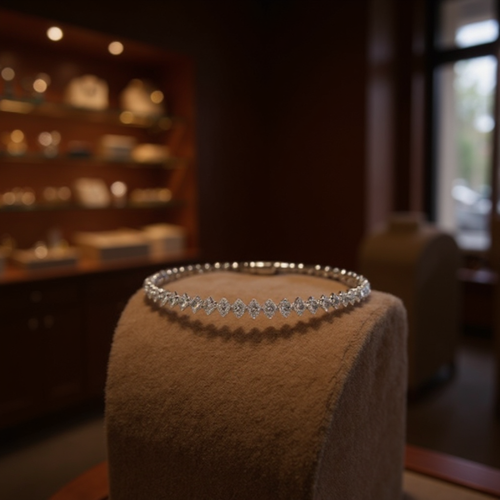 Athena Bridal Jewellery - Wholesale Tennis Bracelet - CUBIC ZIRCONIA COLLECTION - MARQUISE CUT CRYSTAL BRACELET3