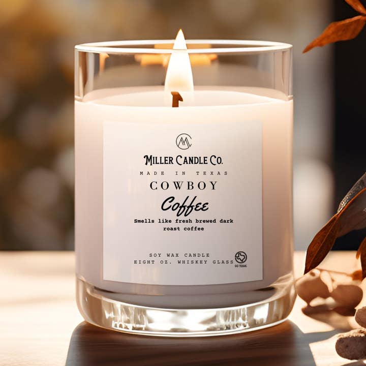 Cowboy Coffee Candle -Limited Winter Collection for wholesale by Miller Candle Co.