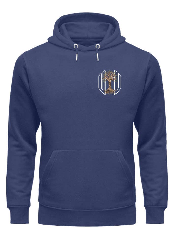 Trädpar fram- och baktryck - unisex premium ekologisk hoodie för wholesale av Uwaldu