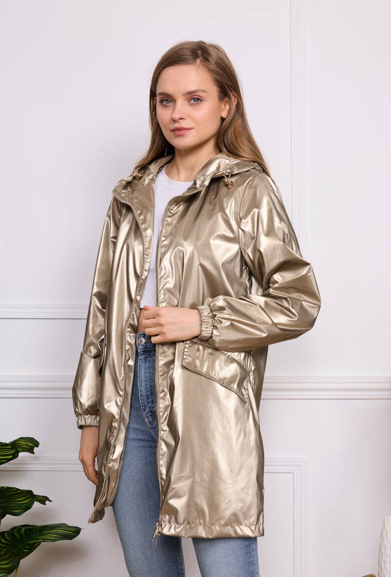 SOFTY - Vente Veste – femme - Blouson à capuche imperméable effet irisé S560210