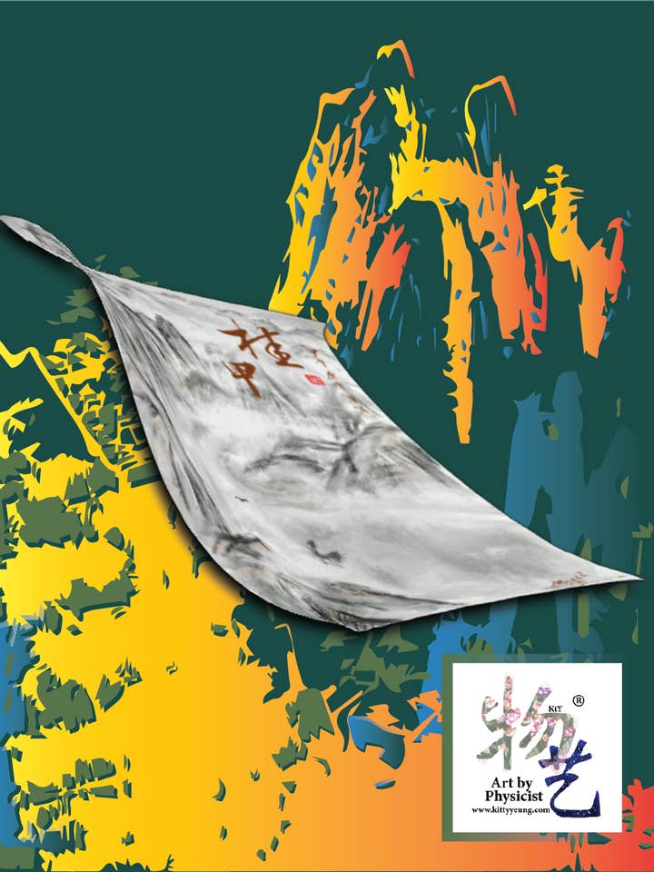 Guilin kinesisk målning halsduk för wholesale av Art by Physicist