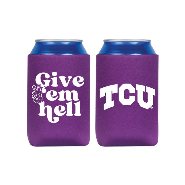 TCU Koozie for wholesale by Victory Lap