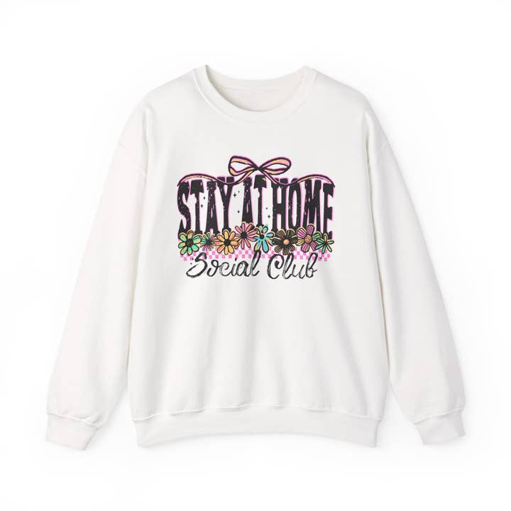 Blijf Thuis Sociale Club Sweater voor wholesale door Apparel Crush