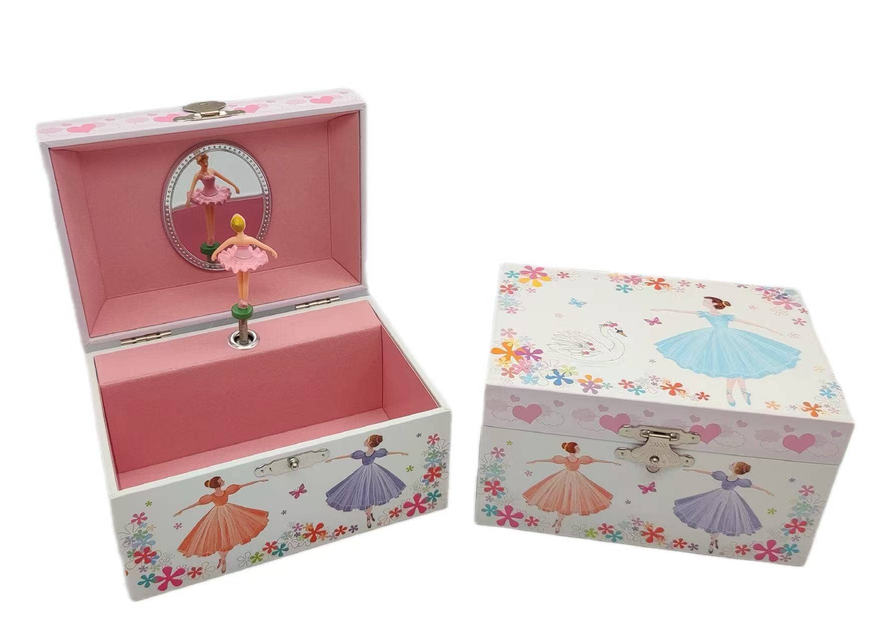 ToysLink - Wholesale Jewelry box/organiser – Kids - Musical Jewelry Box-Ballerina & Swan