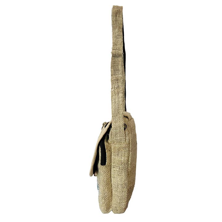 Natural Messenger Bag Hemp for wholesale on Faire