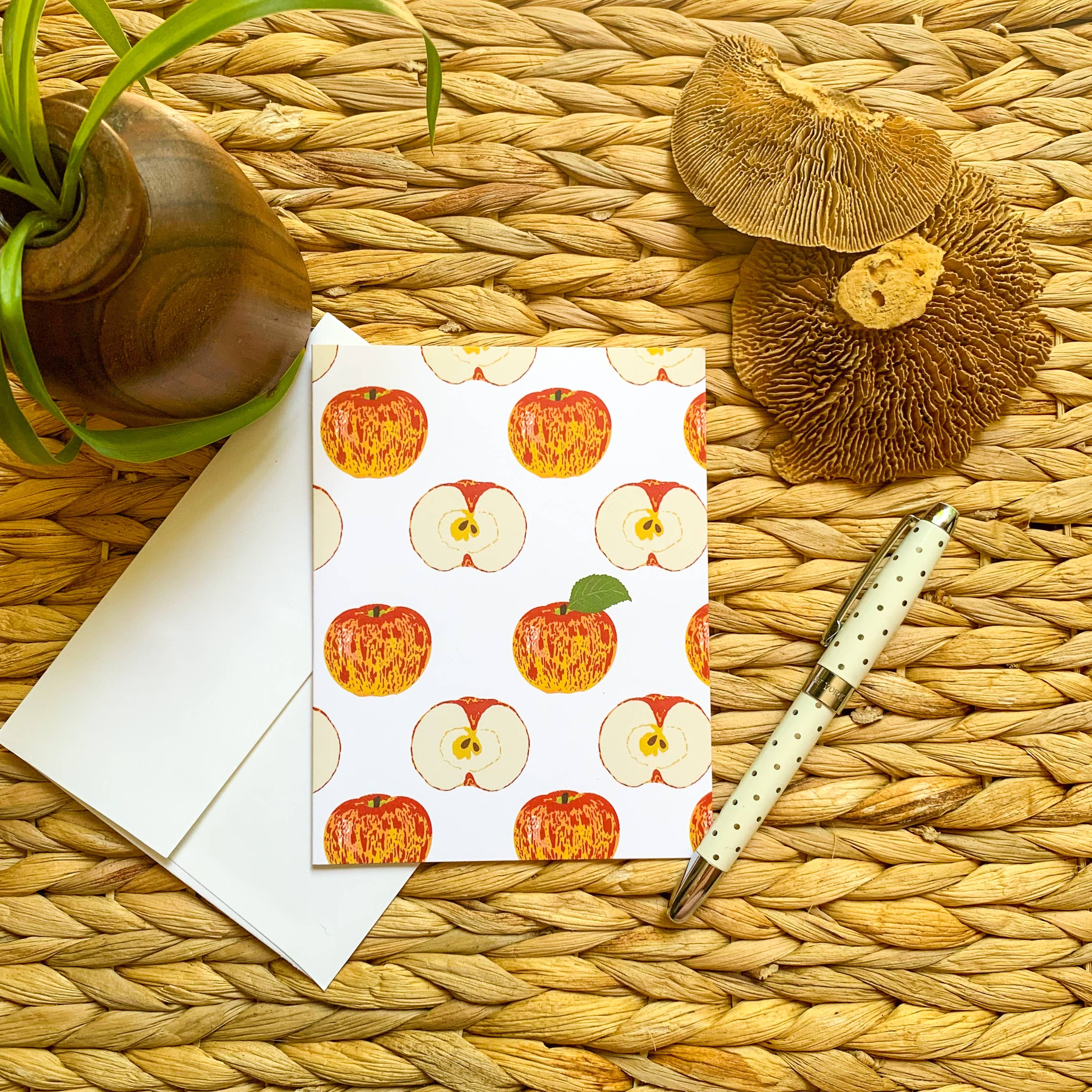 Bean Horse Car Designs - Wholesale Everyday Greeting Card - Gravenstein Apples Greeting Card1