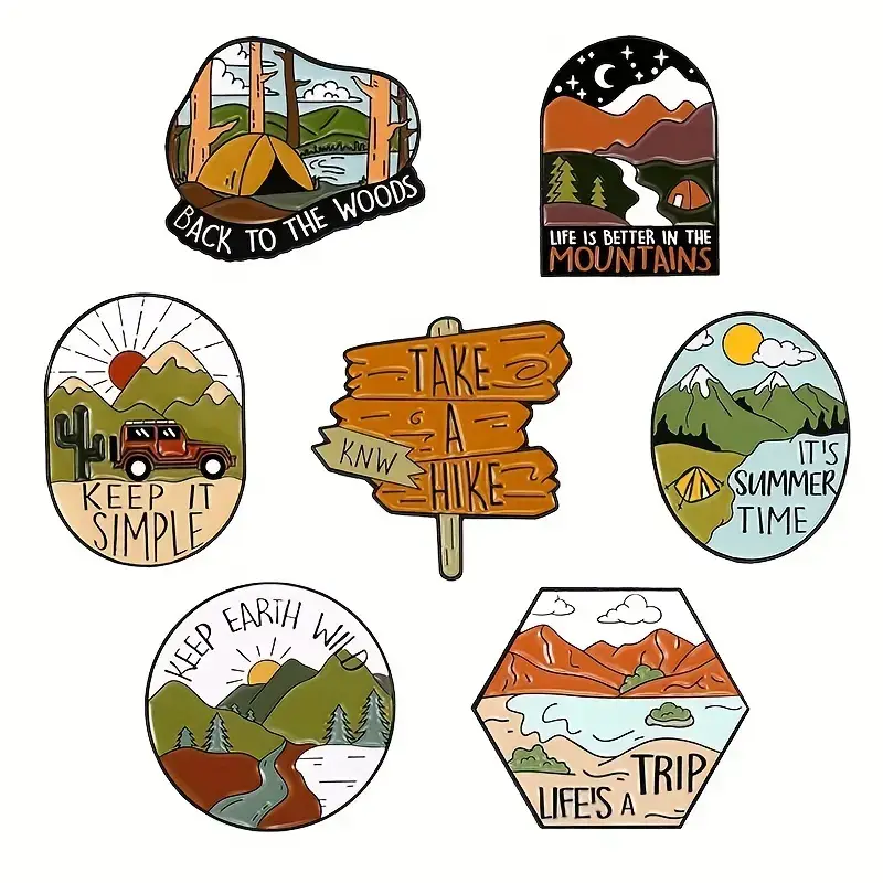 Magnifique Hearts - Wholesale Lapel Pin/Button - Nature-Inspired Enamel Pins: Outdoor Adventure Camping Pins6