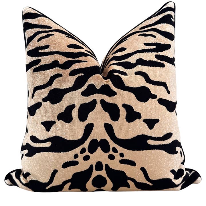 Tigress Velveteen Chenille Pillow Cover for wholesale by Willa Skye Home
