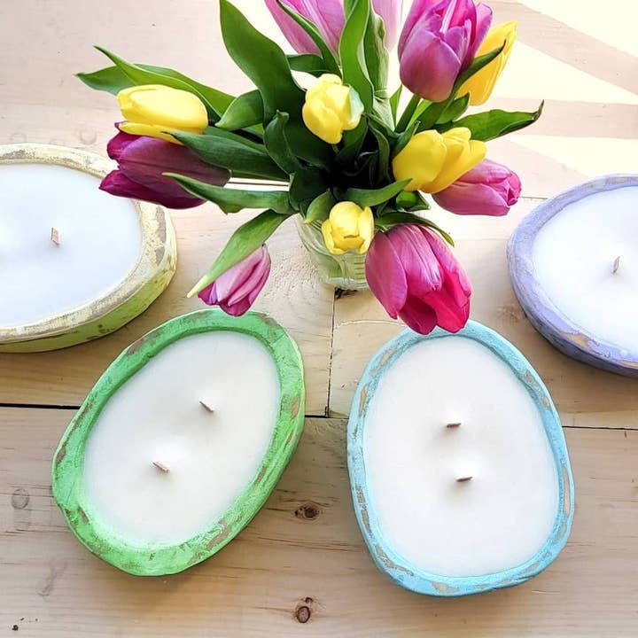 My Amigos Imports - Wholesale Candle Holder - Egg Dough Bowl-Easter-Candle Ready-8 Color Choices26