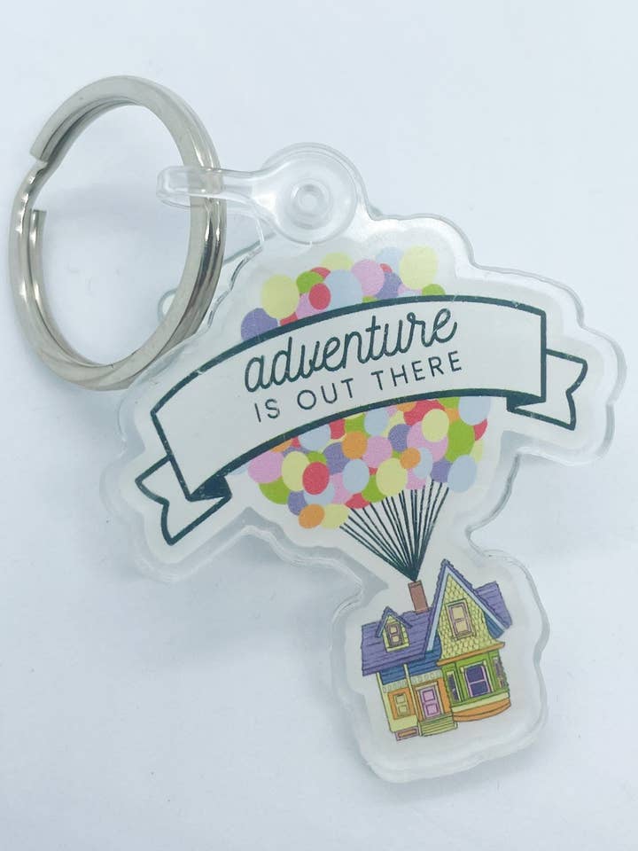 Adventure is out there Up Movie Keychain for wholesale by Alyse Yvonne Designs