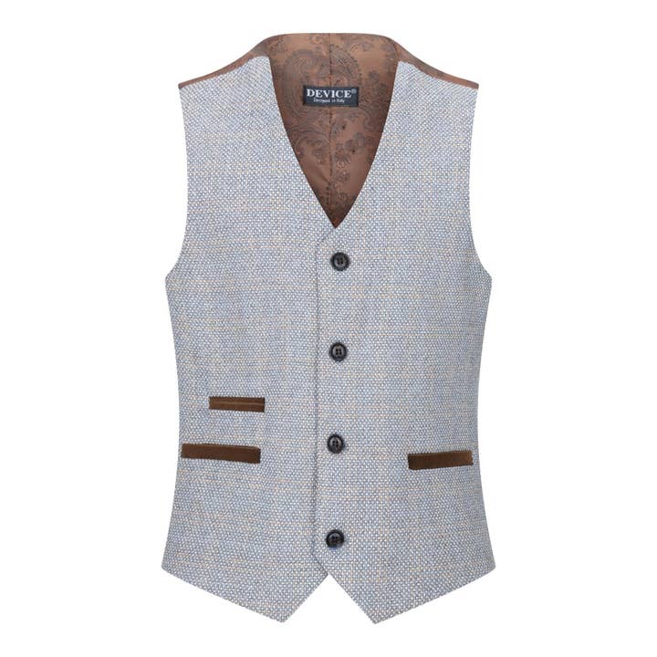Crema Completo vintage retrò a quadri in tweed crema a 3 pezzi per ragazzi in vendita all'ingrosso su Faire