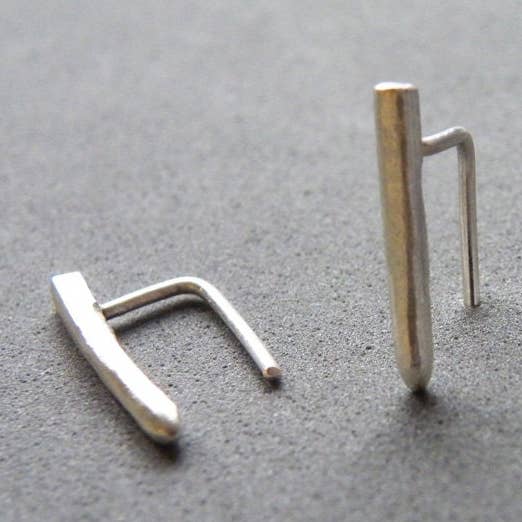 Boucles d'oreilles à tige en argent, clous minimalistes pour femmes, bijoux pour la vente par SteamyLab