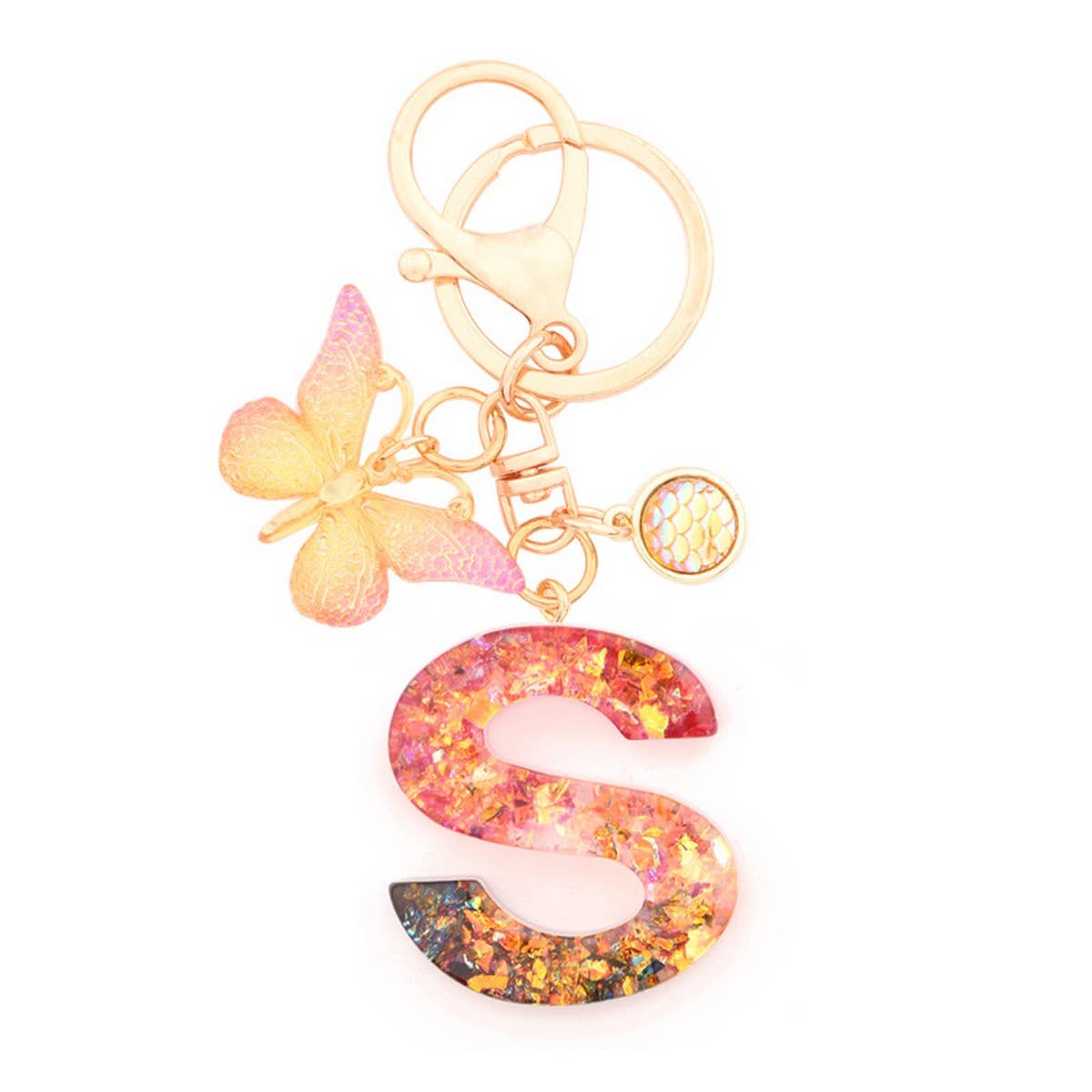 ACCITY - Wholesale Keychain - Women's - Creative Crystal Letter Keychain with Resin Sequins_CWAB502118