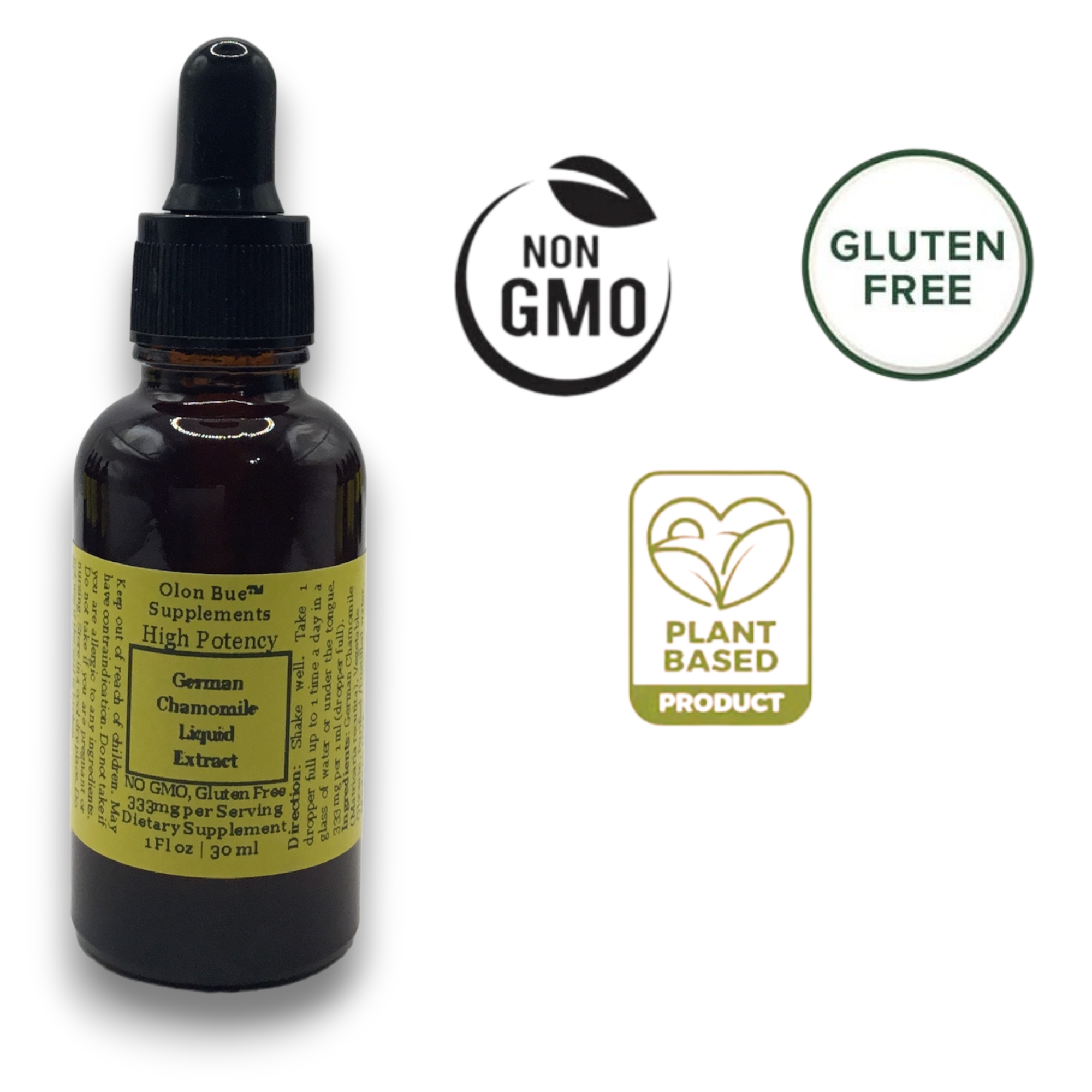 Olon Bue - Wholesale Tincture - German Chamomile Liquid Extract 1oz 3