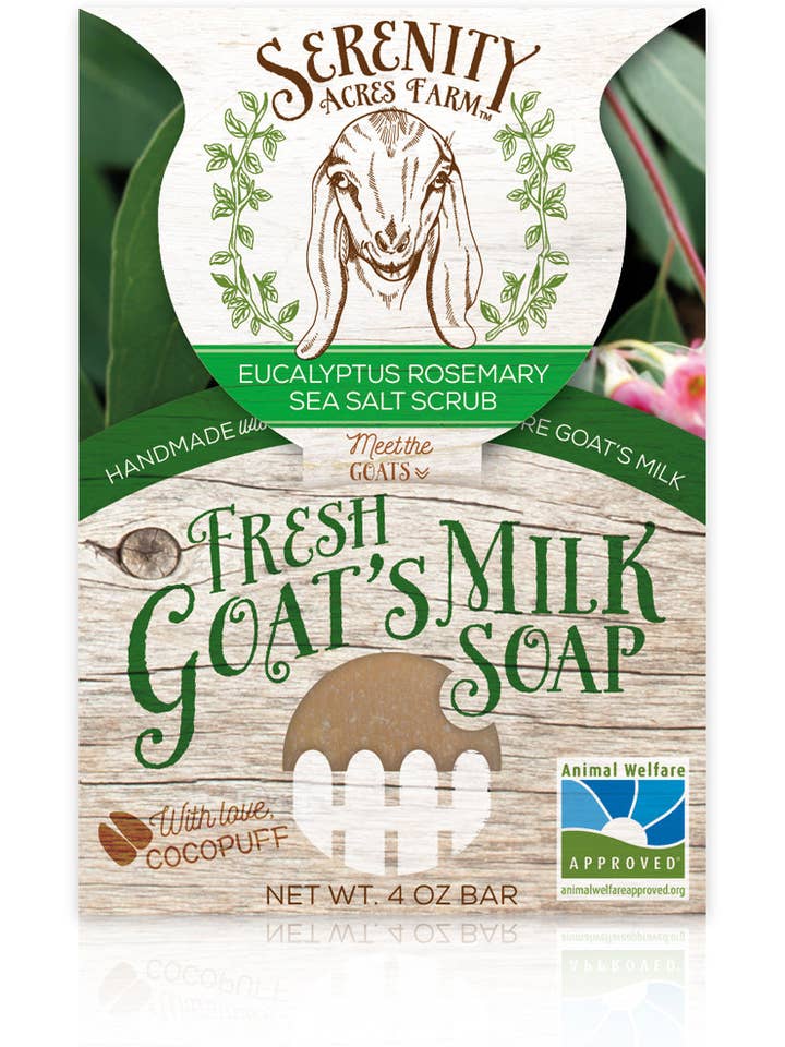Goat's Milk Soap Salt Bar – Eucalyptus Rosemary Sea Salt for wholesale by Serenity Acres Farm