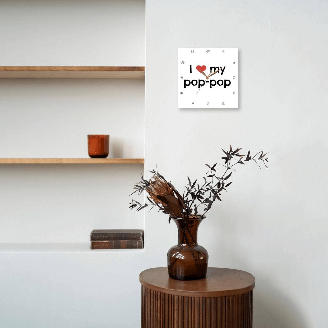 3dRose - Wholesale Wall Clock - 3dRose, I love my pop pop, Wall Clock5