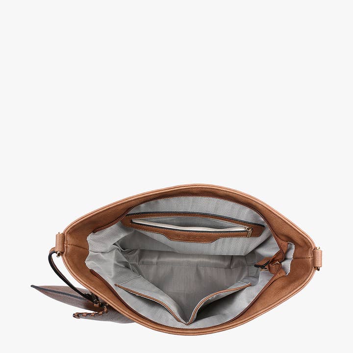Jen & Co. - Wholesale Shoulder Bag - Women's - M2442 Cynthia Distressed Whipstitch Hobo w/ Wristlet9