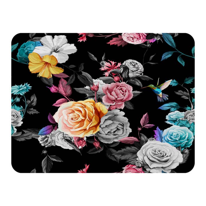 Kolibri, Rosen, Pfingstrose mit Blättern (Decke) für den Großhandel von Benjamin Tate Design