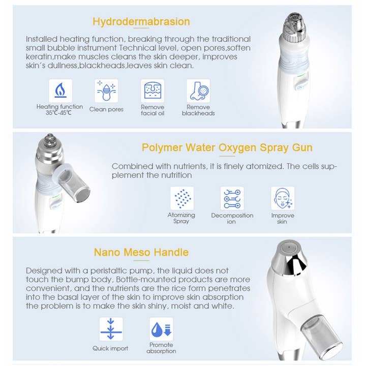 Cavitation Machines - Wholesale Electronic Skincare Device - Shape Tactics Hydroge Pro Oxygen Skin Rejuvenation System4