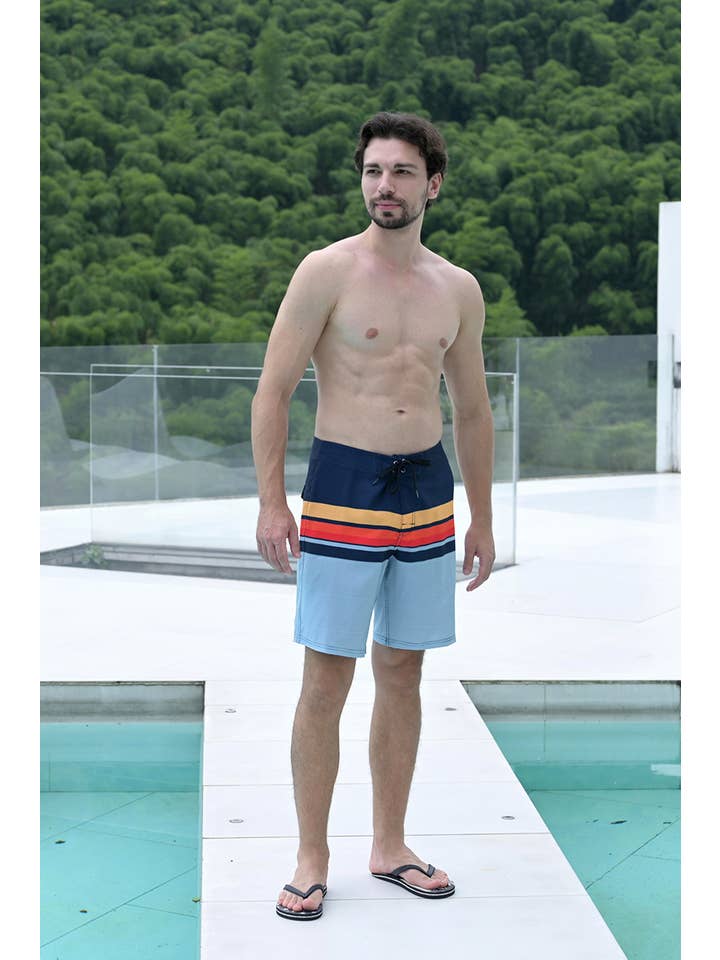 Islandhaze - Wholesale Swim Shorts - Men's - 10" Inch Men's Swim Shorts Stretch Boardshorts -BUTON11