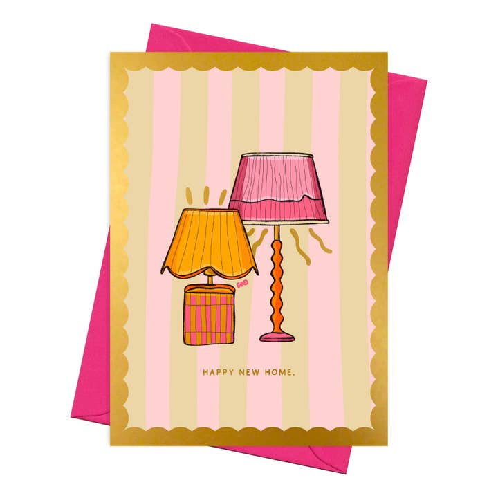 New Home Foiled Card, A6 Blank Card for wholesale by Freya Niamh
