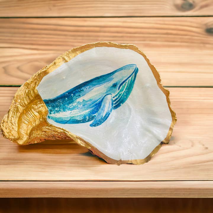 Oyster Shell Trinket Dish, Blue Whale Trinket Dish for wholesale by Shells by Shea