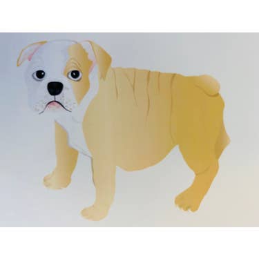 Studio Daedre - Wholesale Stationery/Notecard Set - English Bull Dog Sideview - Boxed Note Cards0