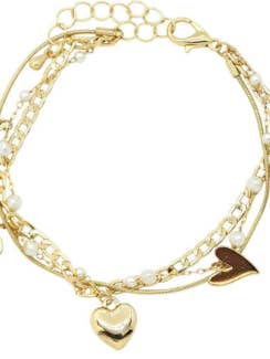 Show Me Some Love Multi Heart Charm Bracelet for wholesale by My Girl in LA