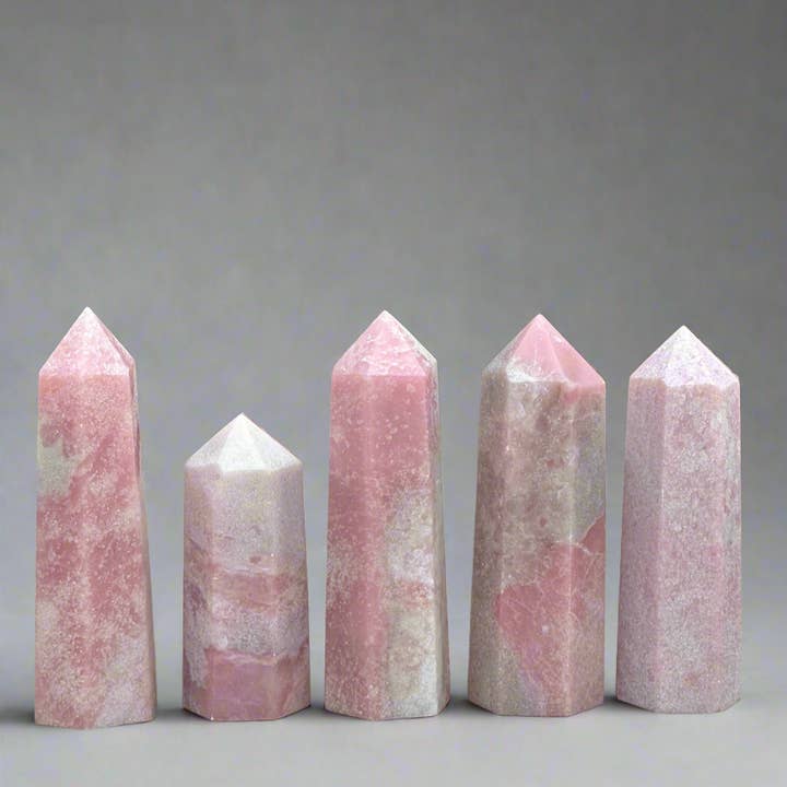 Lot de gros 1 lb 3,1 oz Obélisque en opale rose naturelle pour la vente par SunlitSage