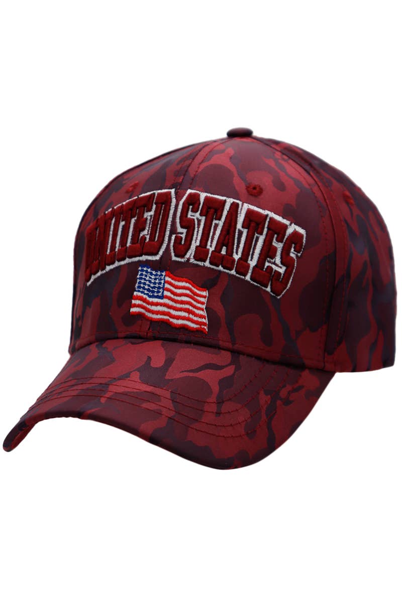 Cap Zone – Engroshandel Baseballkasket - Unisex – USA Arc Logo Camo Poly Baseball Cap2