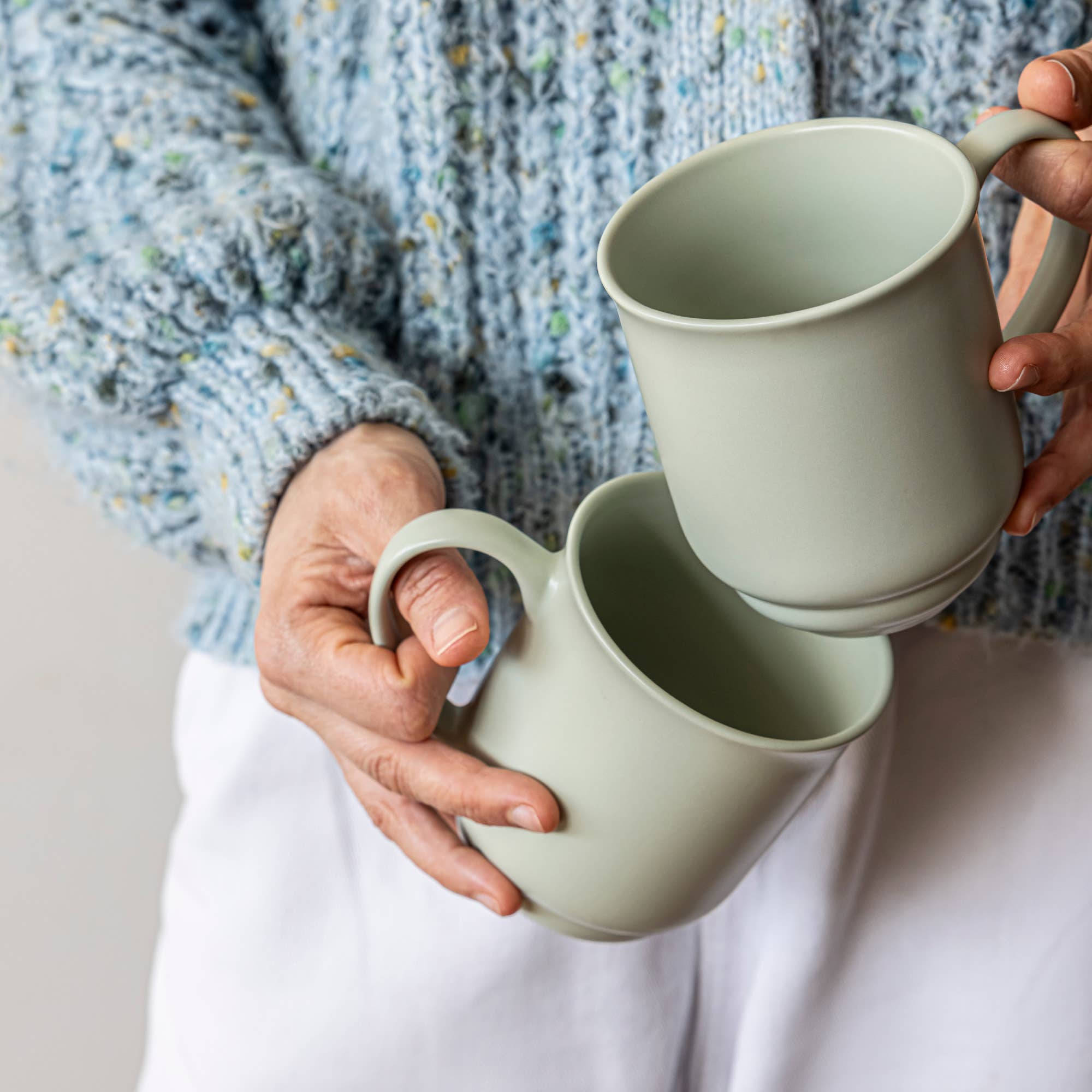 over&back - Wholesale Coffee Mug - Cozy Rimmed Stoneware Mugs – Set of 44