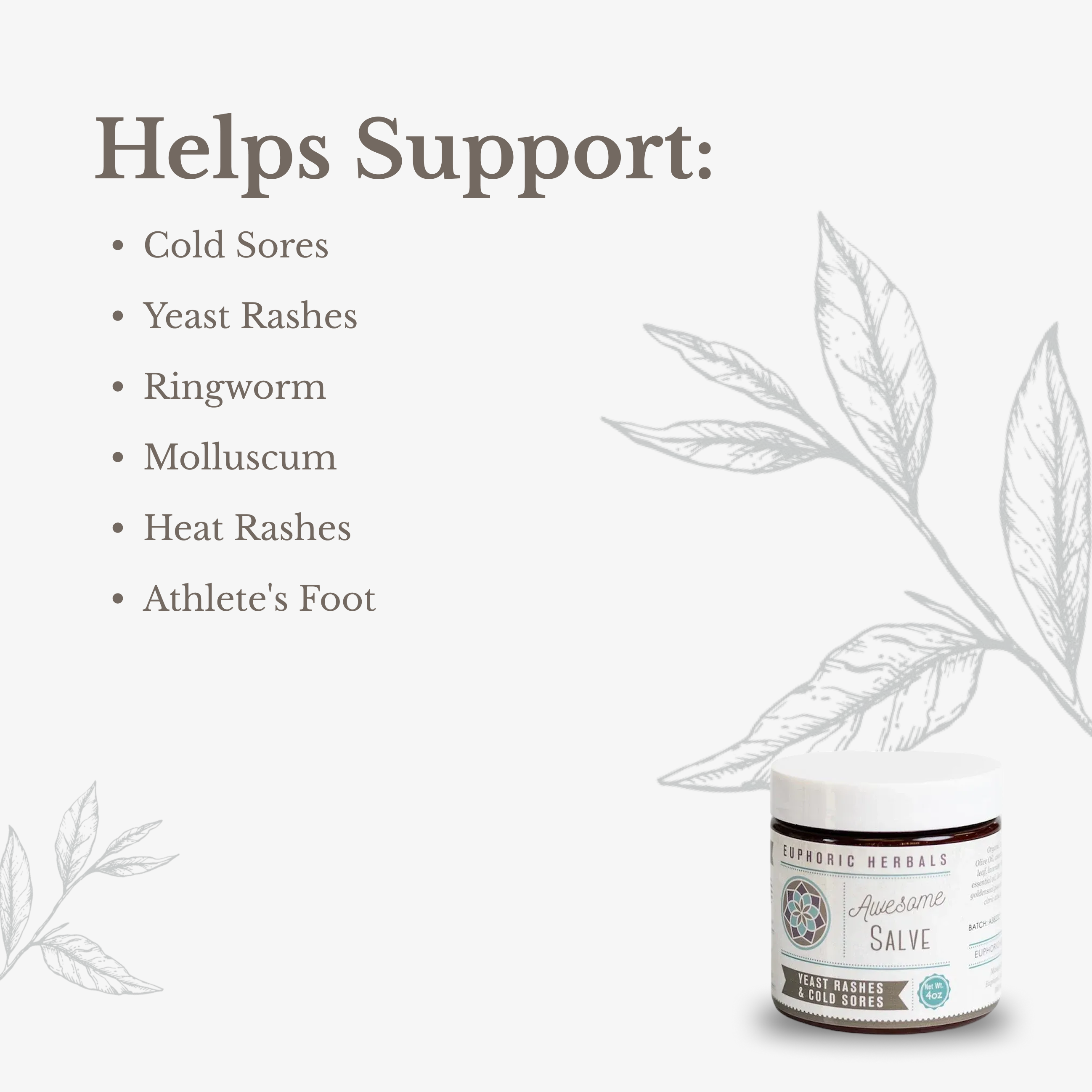 Euphoric Herbals - Vente Crème/baume/pommade cicatrisante - Génial Salve1