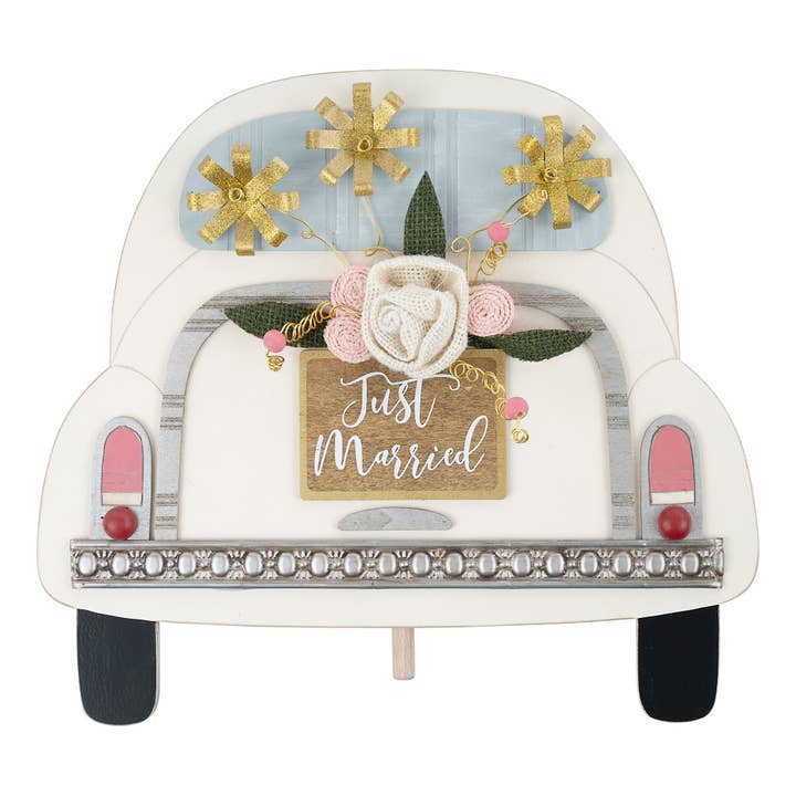 Just Married Car with Sparklers Topper for wholesale by Glory Haus