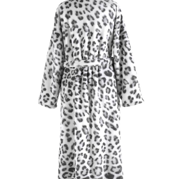 Albornoz Leopardo Nieve S Gris para venta al por mayor de Heckettlane