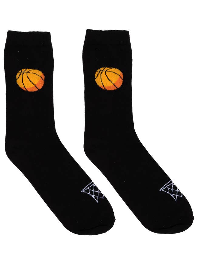 Living Royal - Wholesale Socks - Unisex - 3D Packaged Crew Socks - Basketball - Black