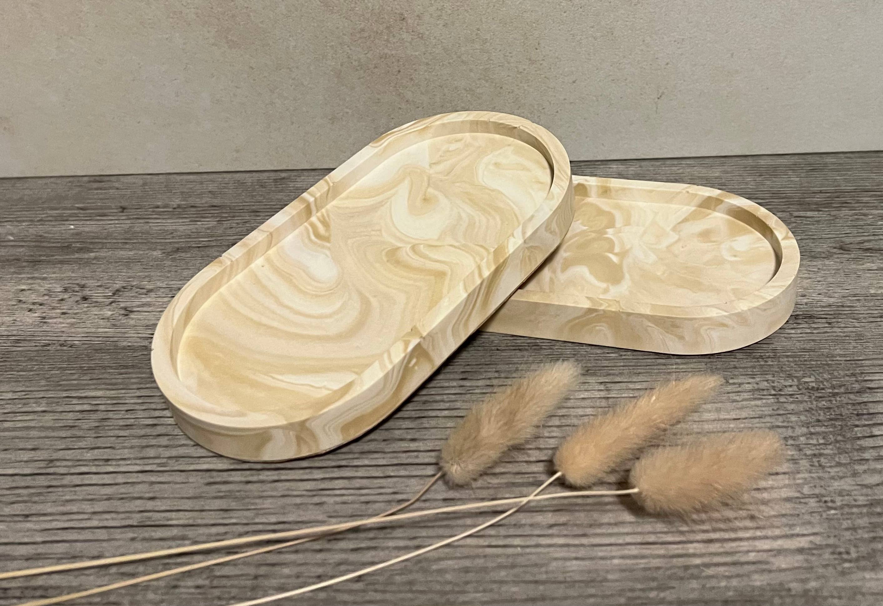 EMB Pretty – Großhandel Schmuckschalen – Ovales Schmucktablett aus marmoriertem Midi-Marmor, Schlüsselschale, Schmuckschale4