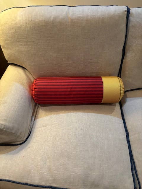 HushTubby - Wholesale Throw/Decorative Pillow - Red Shotgun Shell 12GA Pillow. Great Hunter gift. Tubular red shell with gold yellow end1