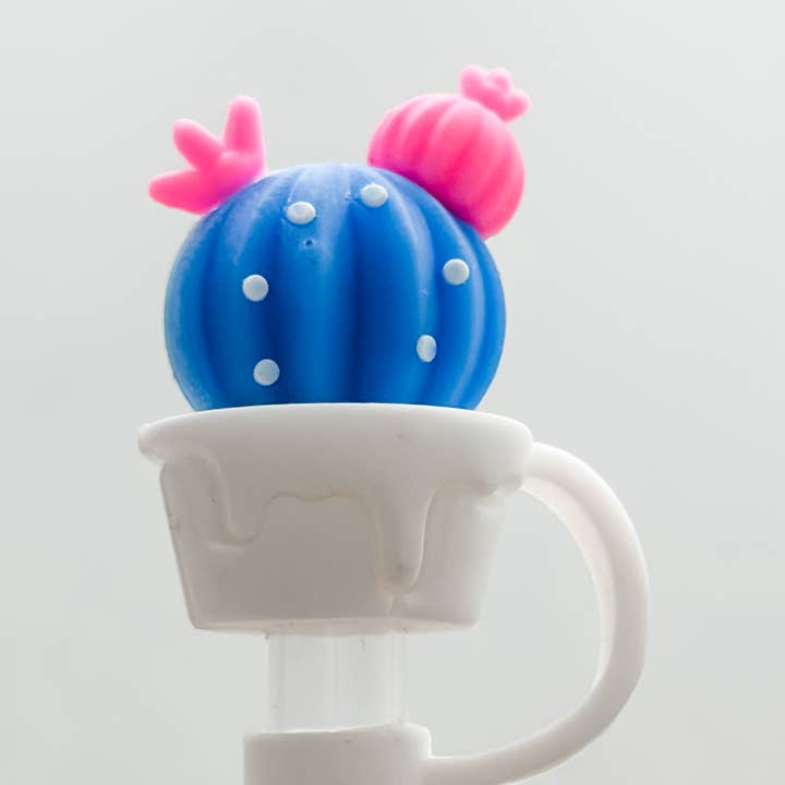 Harris Girls & Co. - Vente Paille - Housse de paille « Blue Cactus »0