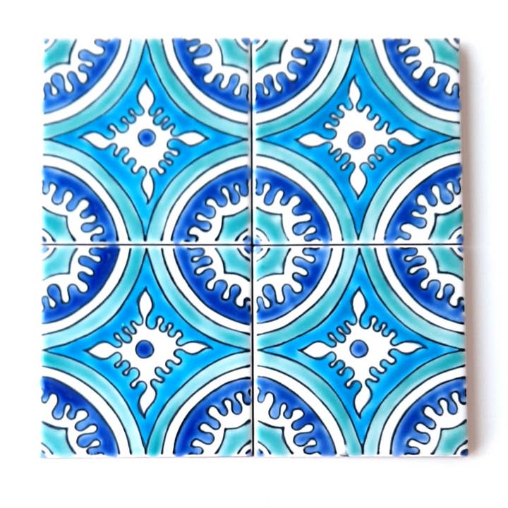 Dyari - Vendita all'ingrosso Mattonelle - Eau V 5 | Piastrella decorativa in ceramica dipinta a mano 10 x 10 cm1