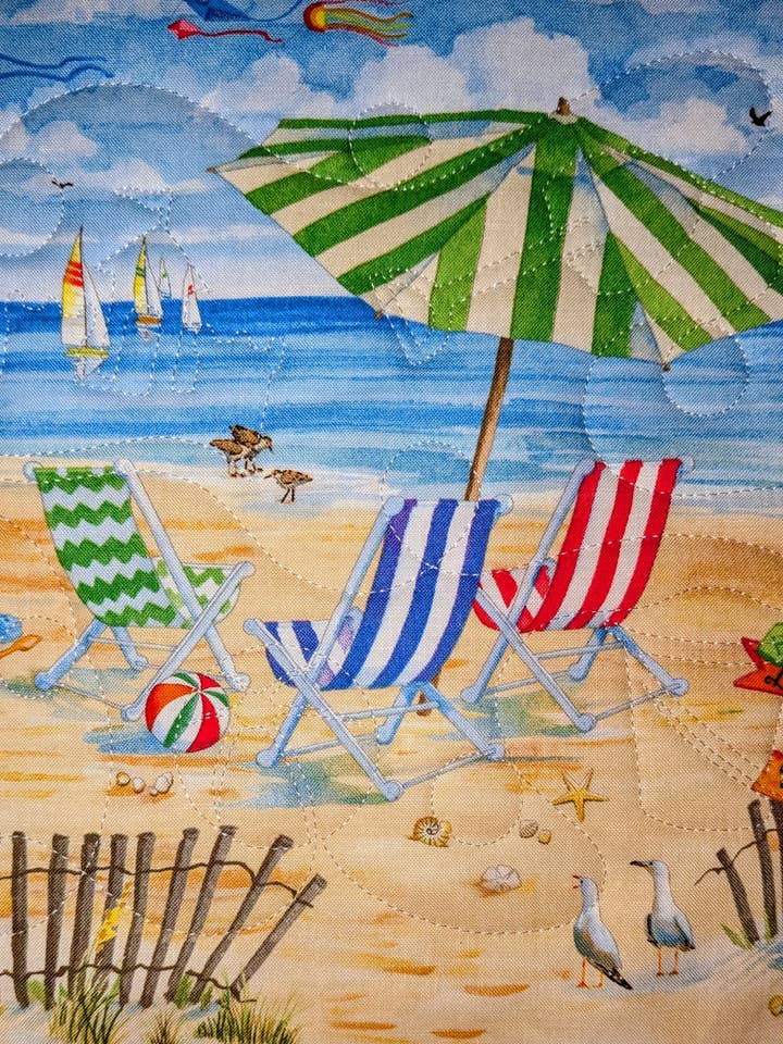 Beach Chairs Potholders Hot pads for wholesale by Red Mitten