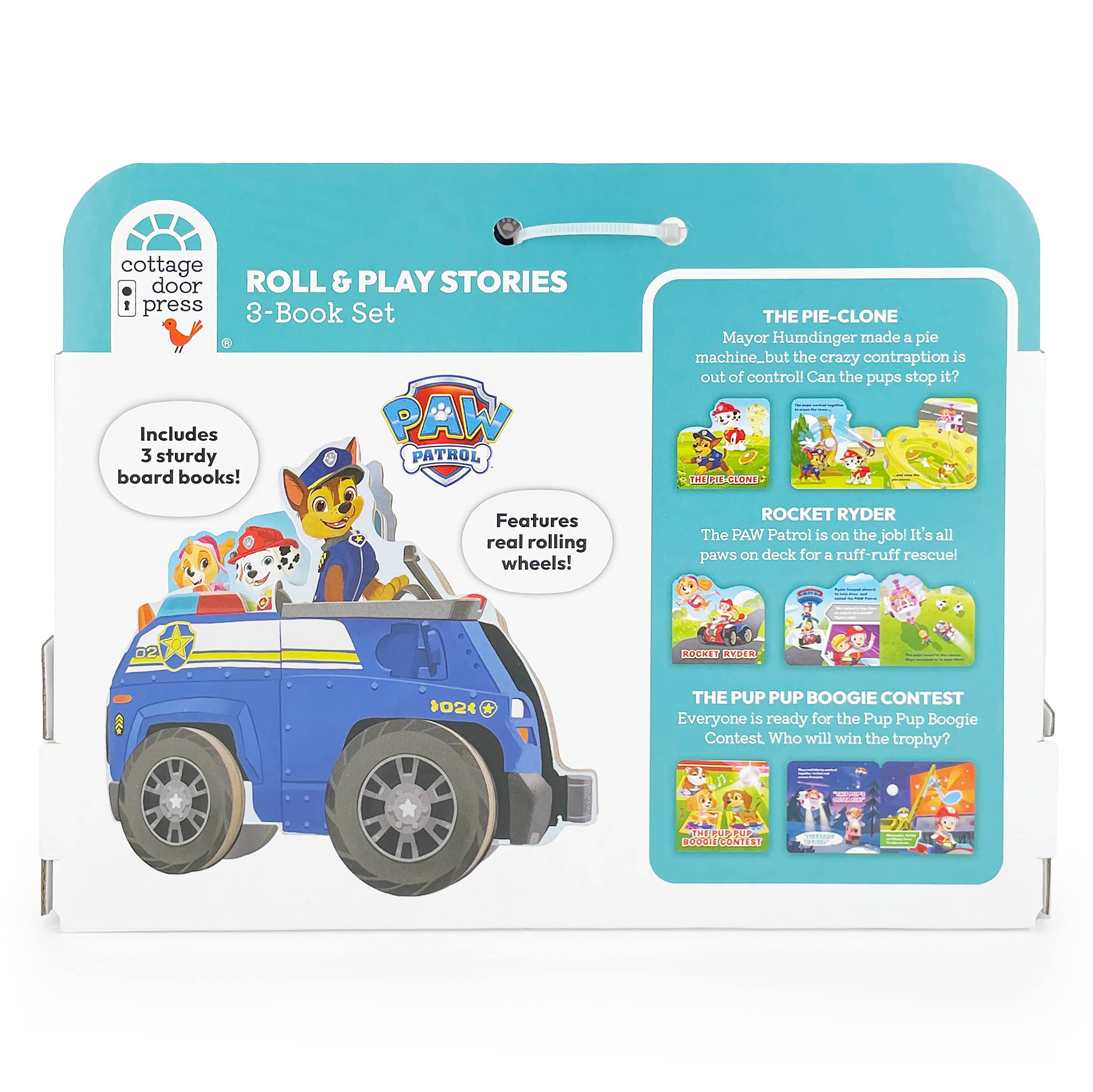Cottage Door Press - Wholesale Preschool Book (3-5) - PAW Patrol Ruff-Ruff Rescue Tales Rolling Wheeled Book Set3