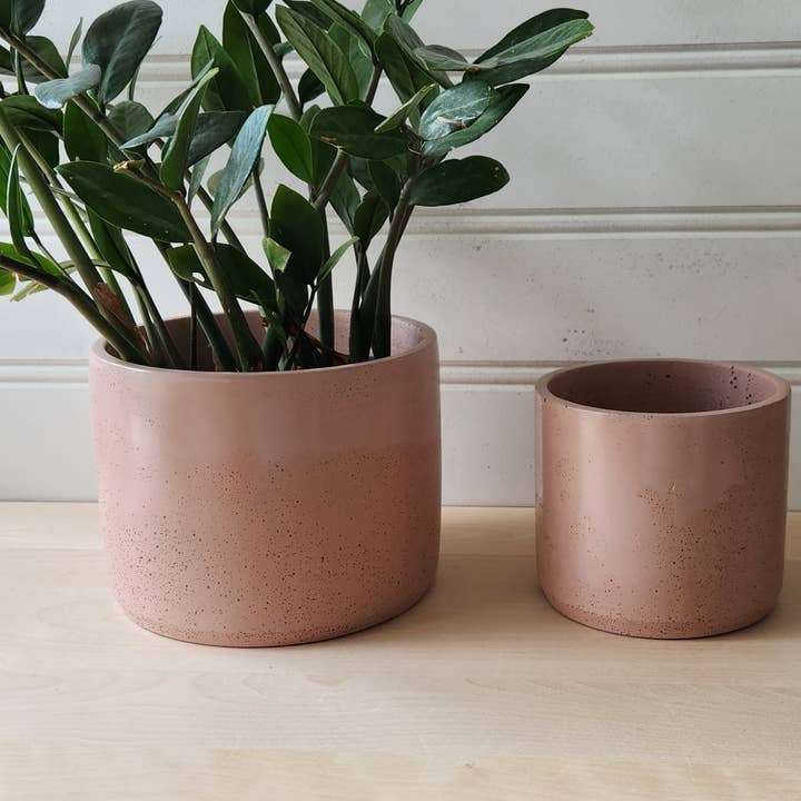 Cylinder Planter- 5" and 7" Blush for wholesale by Plant 'er Here